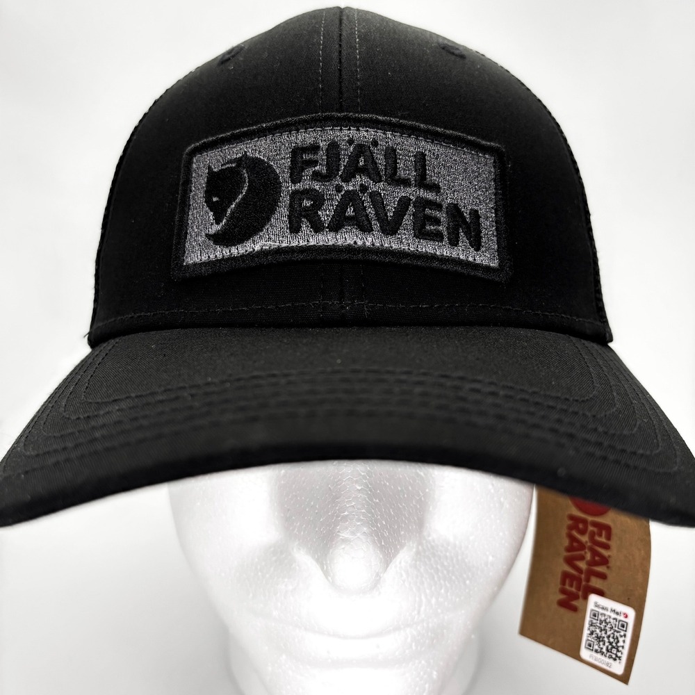 NEW Fjallraven Långtradarkeps Trucker Hat Black L/XL G-1000 Mesh NWT Logo Cap